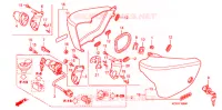 COUVERCLES LATERAUX pour Honda V TWIN MAGNA 250 SPEED WARNING LIMIT 1999