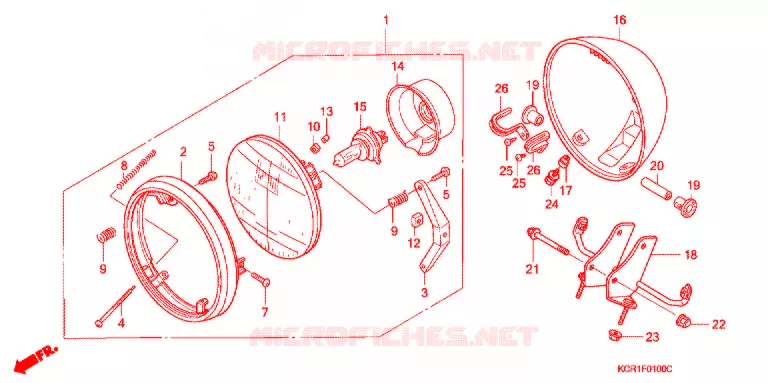 PHARE Honda MOTO 250 MAGNA 1999  VT250CX