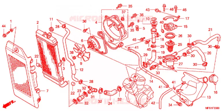RADIATEUR Honda MOTO 400 SHADOW 2013  VT400C29