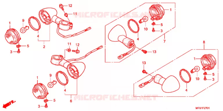 CLIGNOTANT (VT400C2/C2F) Honda MOTO 400 SHADOW 2014  VT400C2F9