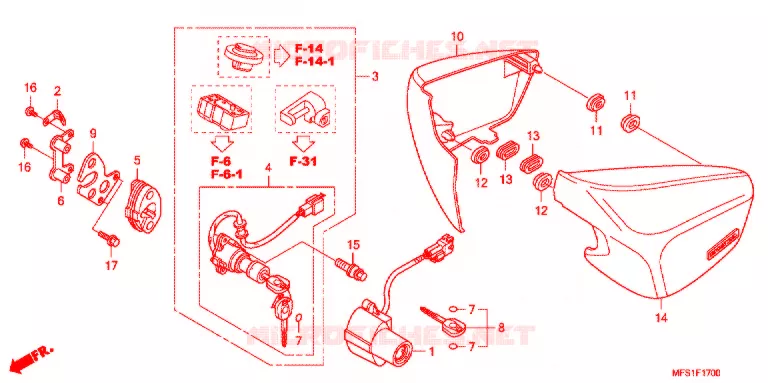 COUVERCLES LATERAUX Honda MOTO 400 SHADOW 2009  VT400C2F9