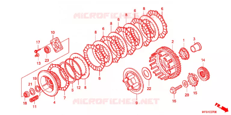 EMBRAYAGE Honda MOTO 400 SHADOW 2014  VT400C2F9