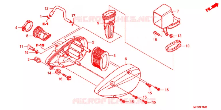 FILTRE A AIR Honda MOTO 400 SHADOW 2012  VT400C2F9