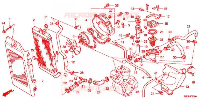 RADIATEUR Honda MOTO 400 SHADOW 2013  VT400C9