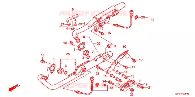 SILENCIEUX D'ECHAPPEMENT Honda MOTO 400 SHADOW 2010  VT400C9
