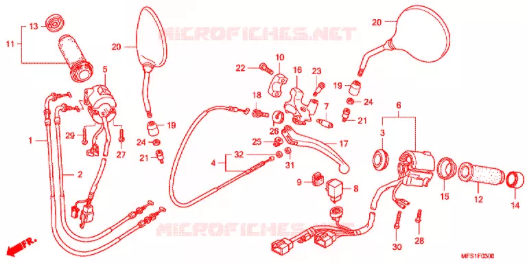 COMMODOS - POIGNEES Honda MOTO 400 SHADOW 2013  VT400CA9