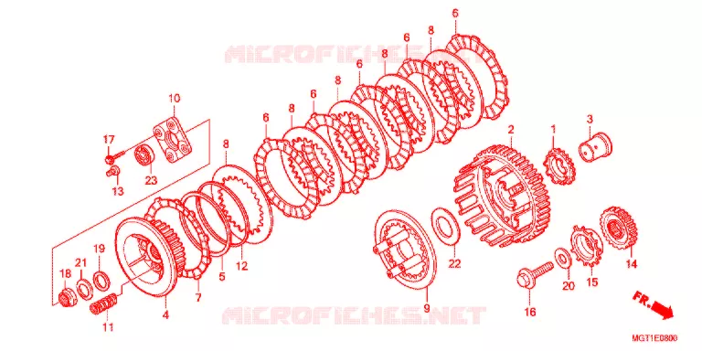 EMBRAYAGE Honda MOTO 400 VT 2013  VT400SB