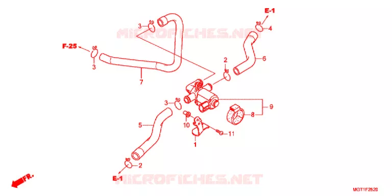 VALVE DE COMMANDE D'INJECTION D'AIR Honda MOTO 400 VT 2013  VT400SB