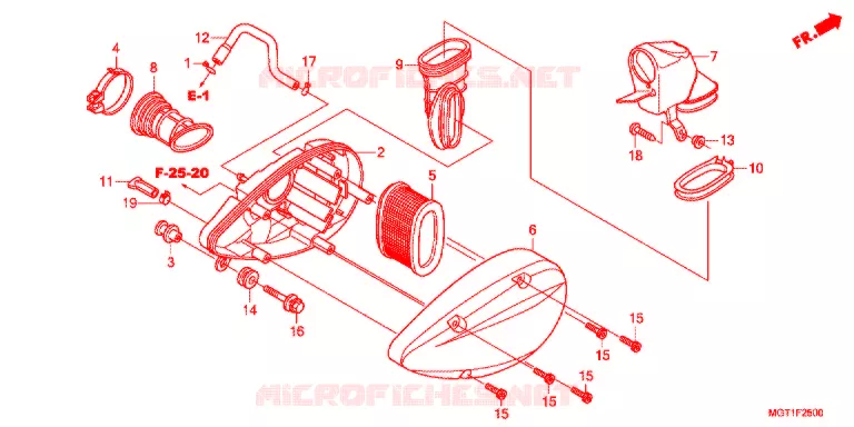 FILTRE A AIR Honda MOTO 400 VT 2014  VT400SB