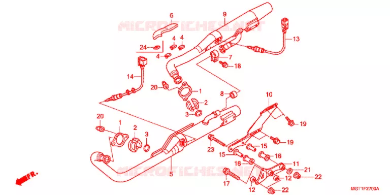 SILENCIEUX D'ECHAPPEMENT Honda MOTO 400 VT 2013  VT400SB