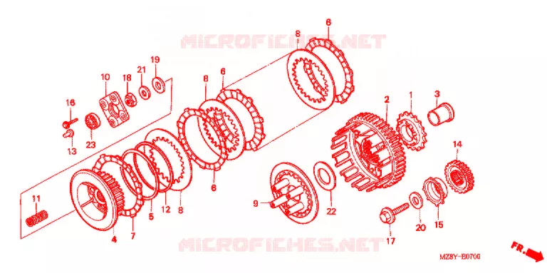 EMBRAYAGE Honda MOTO 600 SHADOW 2002  VT600C2