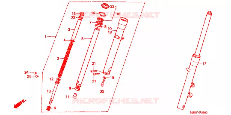 FOURCHE Honda MOTO 600 SHADOW 2002  VT600C2
