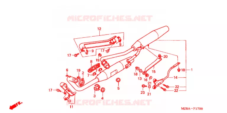 SILENCIEUX D'ECHAPPEMENT Honda MOTO 600 SHADOW 2003  VT600C3