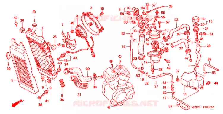 RADIATEUR Honda MOTO 600 SHADOW 2003  VT600C3