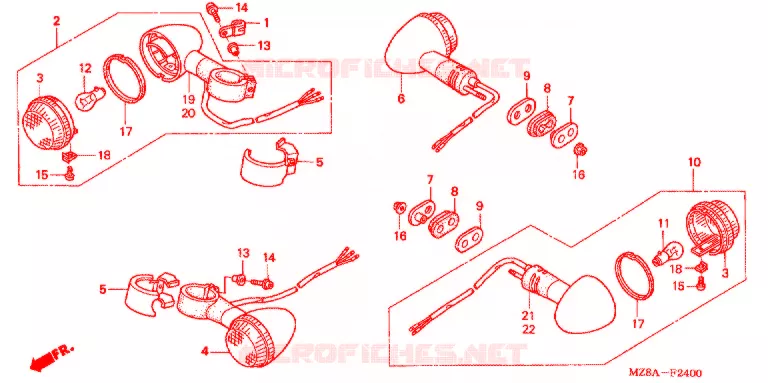 CLIGNOTANT Honda MOTO 600 SHADOW 2004  VT600C4
