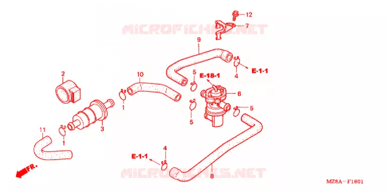 COMMANDE INJECTION D'AIR SOUPAPE Honda MOTO 600 SHADOW 2004  VT600C4