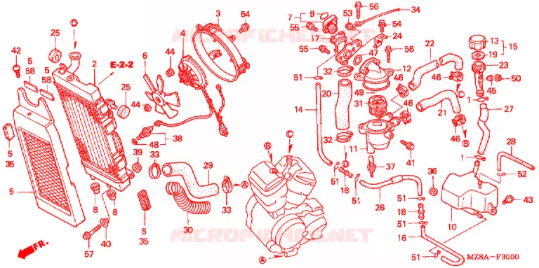 RADIATEUR Honda MOTO 600 SHADOW 2004  VT600C4