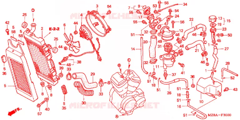 RADIATEUR Honda MOTO 600 SHADOW 2005  VT600C5
