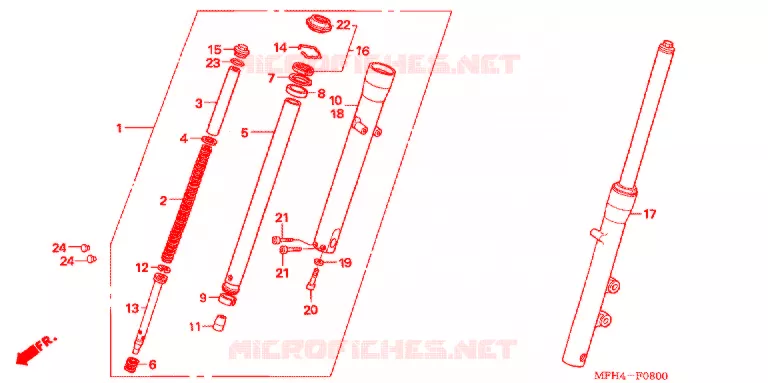FOURCHE Honda MOTO 600 SHADOW 2006  VT600C6
