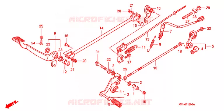 PEDALE Honda MOTO 600 SHADOW 2006  VT600C6