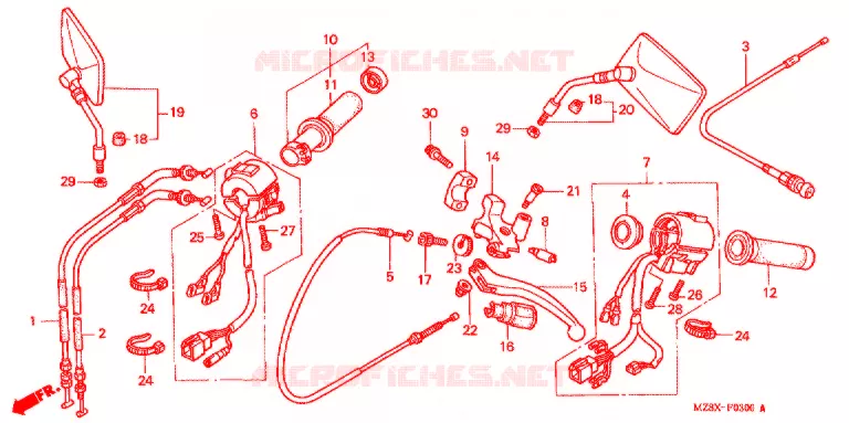 COMMODOS - POIGNEES Honda MOTO 600 SHADOW 2000  VT600CD2Y