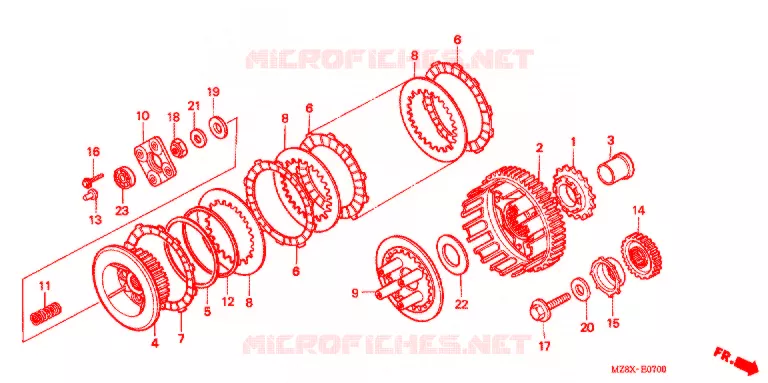 EMBRAYAGE Honda MOTO 600 SHADOW 2000  VT600CD2Y