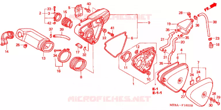 FILTRE A AIR Honda MOTO 600 SHADOW 2005  VT600CD5