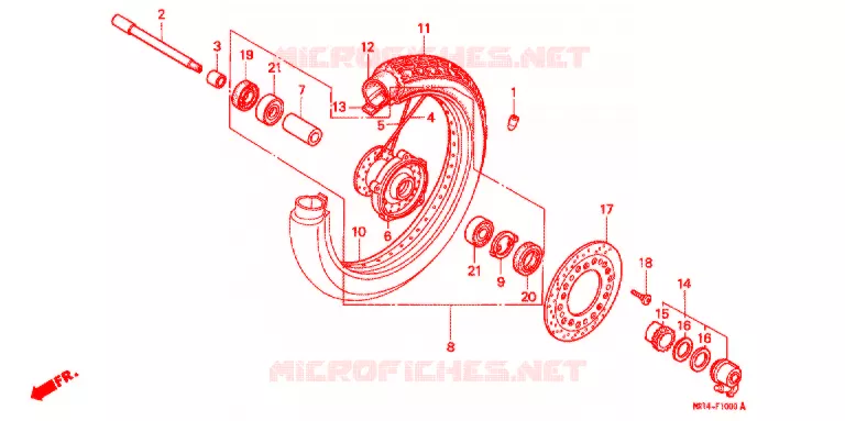 ROUE AVANT Honda MOTO 600 SHADOW 1993  VT600CDP