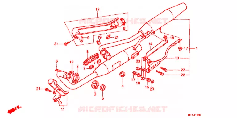 SILENCIEUX D'ECHAPPEMENT Honda MOTO 600 SHADOW 1993  VT600CDP