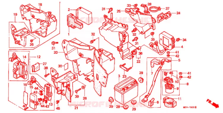 BATTERIE Honda MOTO 600 SHADOW 1994  VT600CDR
