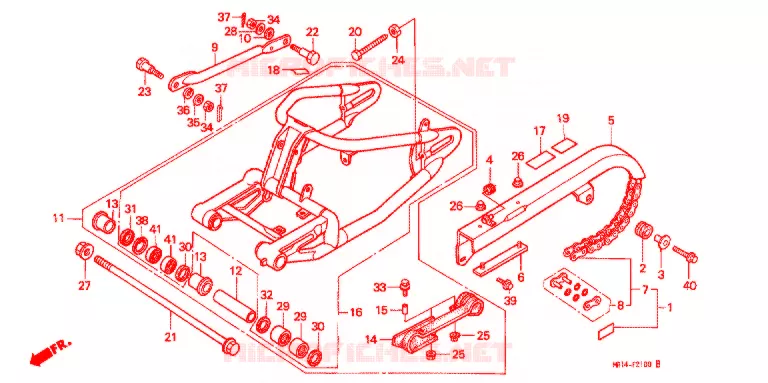 BRAS OSCILLANT Honda MOTO 600 SHADOW 1994  VT600CDR