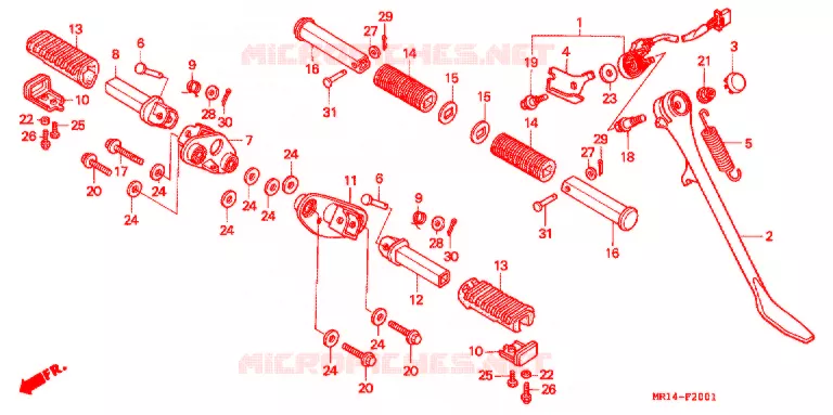 REPOSE PIED ('94) Honda MOTO 600 SHADOW 1994  VT600CDR