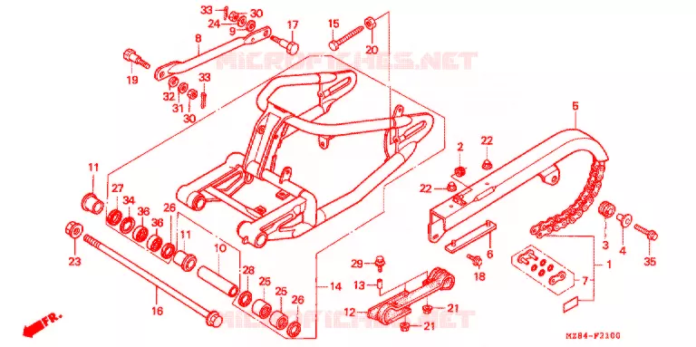 BRAS OSCILLANT Honda MOTO 600 SHADOW 1997  VT600CDV