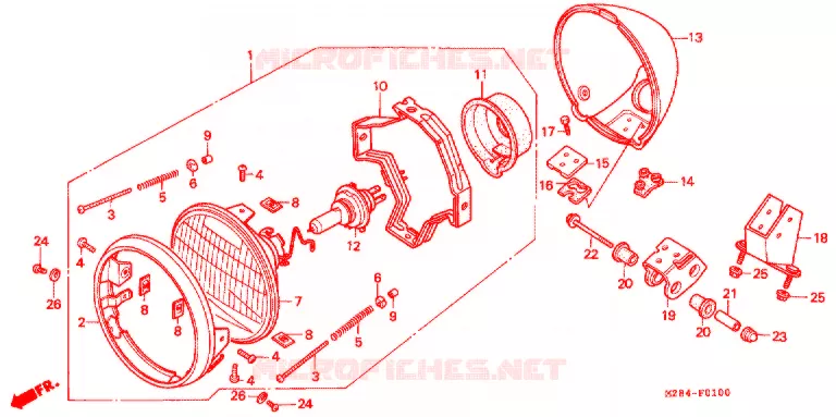 PHARE Honda MOTO 600 SHADOW 1997  VT600CDV