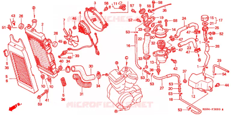 RADIATEUR Honda MOTO 600 SHADOW 1998  VT600CDW
