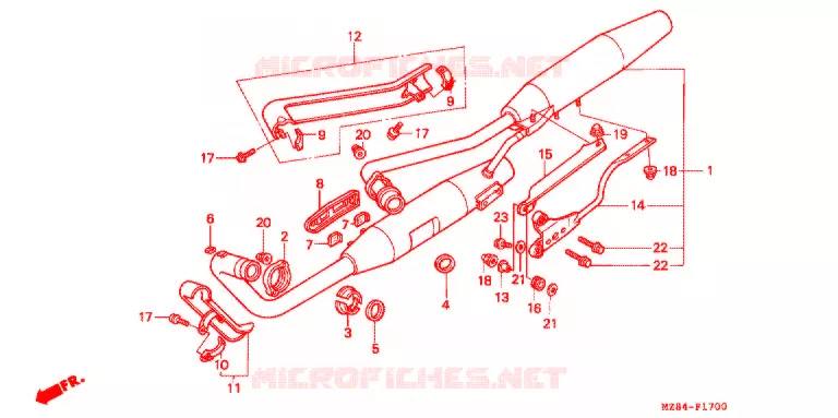 SILENCIEUX D'ECHAPPEMENT Honda MOTO 600 SHADOW 1998  VT600CDW