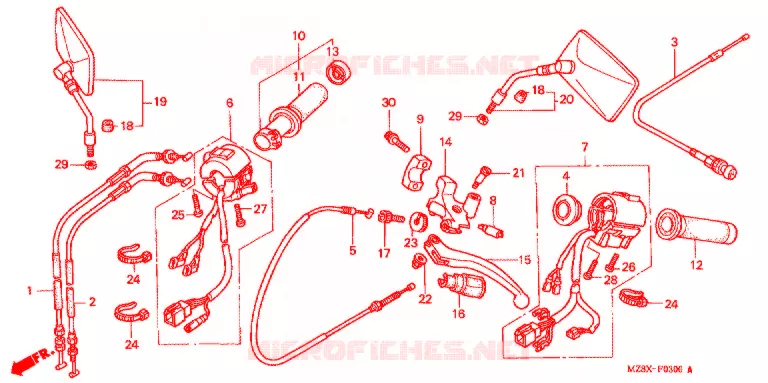 COMMODOS - POIGNEES Honda MOTO 600 SHADOW 2000  VT600CDY
