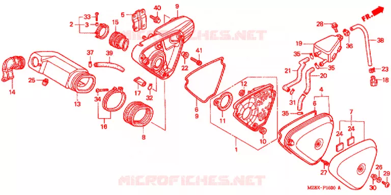 FILTRE A AIR Honda MOTO 600 SHADOW 2000  VT600CDY