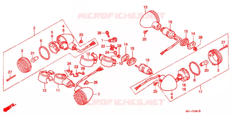 CLIGNOTANT Honda MOTO 600 SHADOW 1992  VT600CN