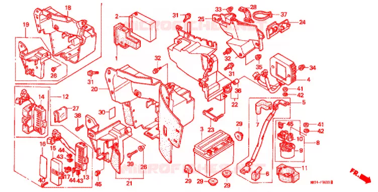 BATTERIE Honda MOTO 600 SHADOW 1994  VT600CR