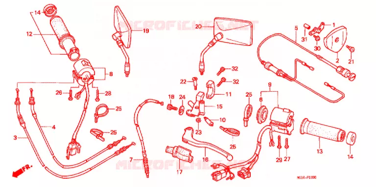 COMMODOS - POIGNEES Honda MOTO 600 SHADOW 1994  VT600CR