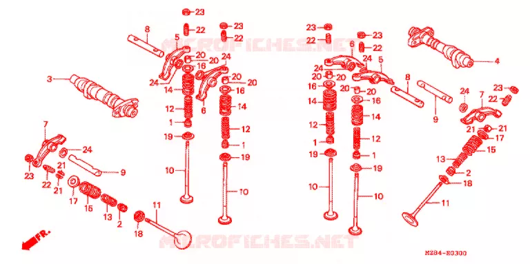 ARBRE A CAMES Honda MOTO 600 SHADOW 1995  VT600CS