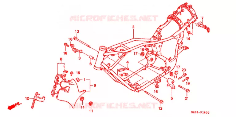 CADRE Honda MOTO 600 SHADOW 1995  VT600CS