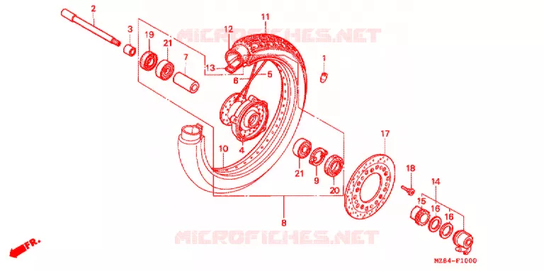 ROUE AVANT Honda MOTO 600 SHADOW 1995  VT600CS