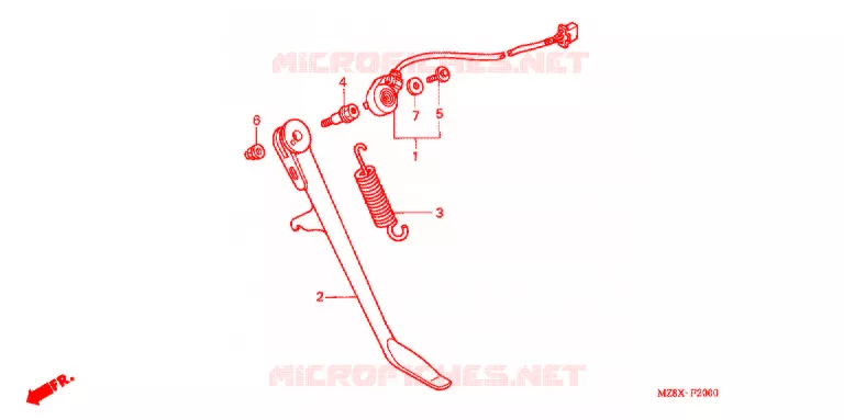 BEQUILLE Honda MOTO 600 SHADOW 2000  VT600CY
