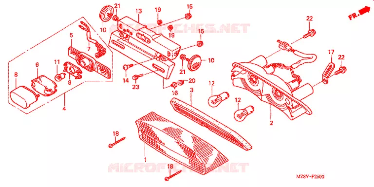 FEU ARRIERE Honda MOTO 600 SHADOW 2000  VT600CY
