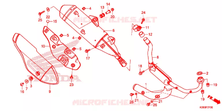SILENCIEUX D'ECHAPPEMENT Honda MOTO 125 GROM 2014  MSX125D