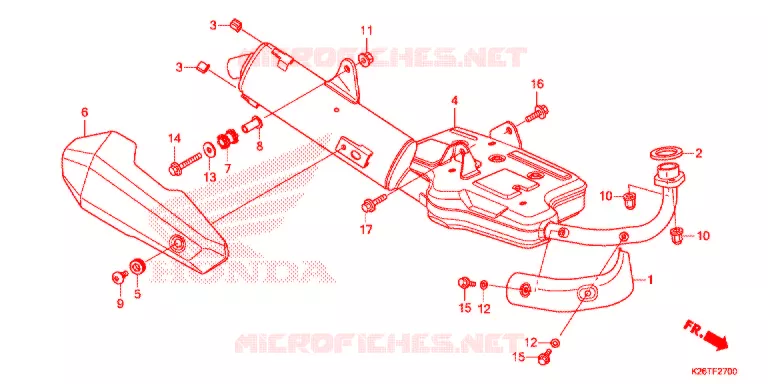 SILENCIEUX D'ECHAPPEMENT Honda MOTO 125 GROM 2017  MSX125G