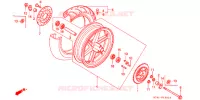 ROUE ARRIERE (2) pour Honda NSR 50 1993