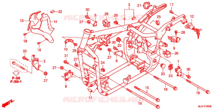 CADRE (VT750CA/CS/C2B) Honda MOTO 750 SHADOW 2012  VT750CSC
